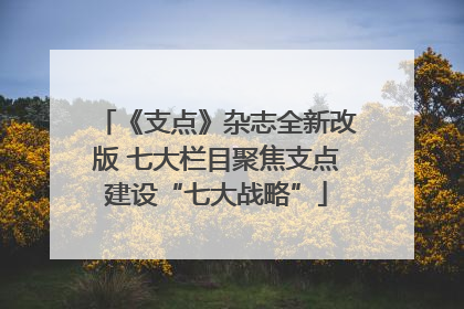 《支点》杂志全新改版 七大栏目聚焦支点建设“七大战略”