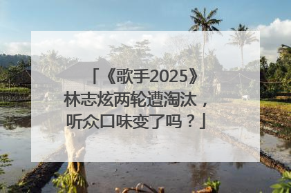 《歌手2025》林志炫两轮遭淘汰，听众口味变了吗？