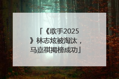 《歌手2025》林志炫被淘汰，马嘉祺揭榜成功