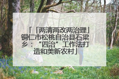 「两清两改两治理」铜仁市松桃自治县石梁乡：“四治”工作法打造和美新农村