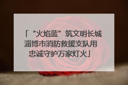 “火焰蓝”筑文明长城 淄博市消防救援支队用忠诚守护万家灯火