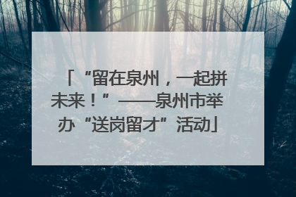 “留在泉州，一起拼未来！”——泉州市举办“送岗留才”活动
