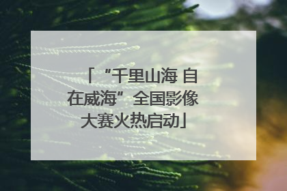 “千里山海 自在威海”全国影像大赛火热启动