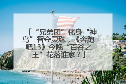 “兄弟团”化身“神鸟”智夺灵珠，《奔跑吧13》今晚“百谷之王”花落谁家？