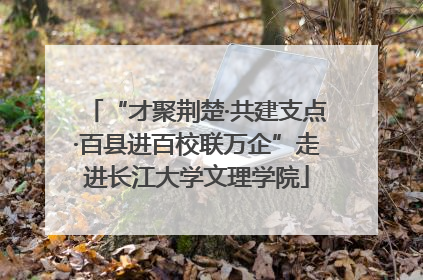 “才聚荆楚·共建支点·百县进百校联万企”走进长江大学文理学院