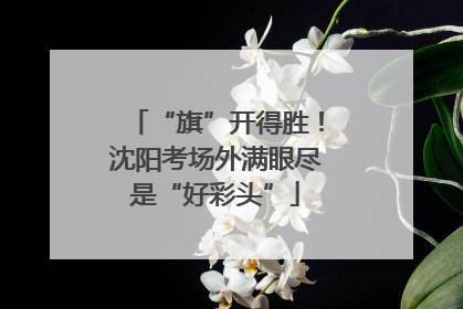 “旗”开得胜！沈阳考场外满眼尽是“好彩头”