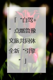 “自驾+”点燃鲁豫文旅共同体全新“引擎”