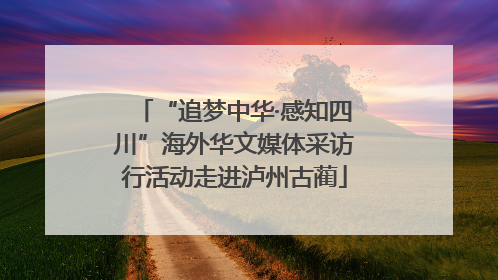“追梦中华·感知四川”海外华文媒体采访行活动走进泸州古蔺
