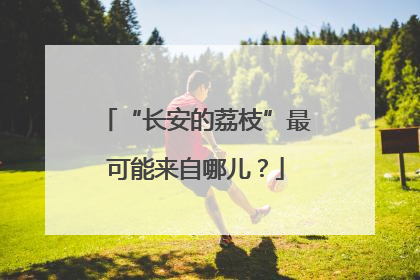 “长安的荔枝”最可能来自哪儿？