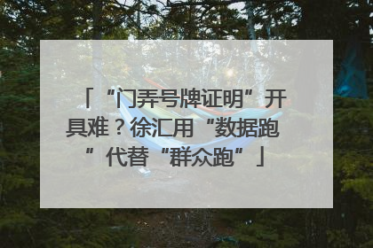 “门弄号牌证明”开具难？徐汇用“数据跑”代替“群众跑”