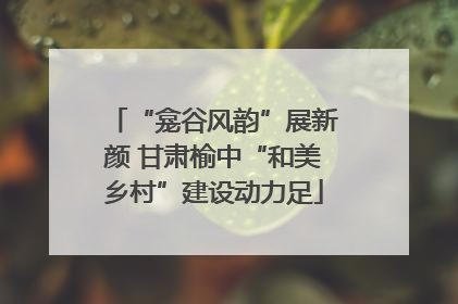 “龛谷风韵”展新颜 甘肃榆中“和美乡村”建设动力足
