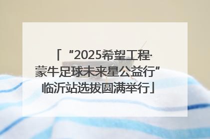 “2025希望工程·蒙牛足球未来星公益行”临沂站选拔圆满举行
