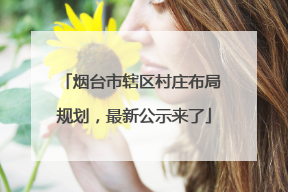 烟台市辖区村庄布局规划，最新公示来了