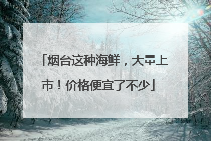 烟台这种海鲜，大量上市！价格便宜了不少