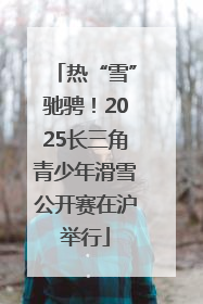 热“雪”驰骋！2025长三角青少年滑雪公开赛在沪举行
