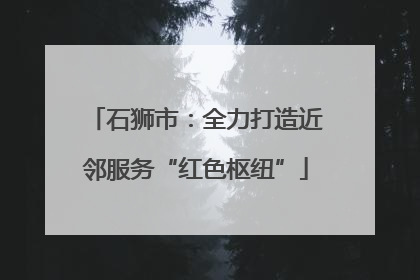 石狮市：全力打造近邻服务“红色枢纽”