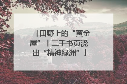 田野上的“黄金屋”丨二手书页浇出“精神绿洲”