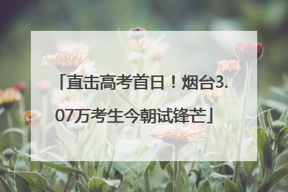 直击高考首日！烟台3.07万考生今朝试锋芒