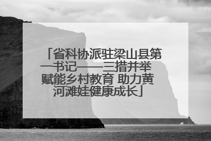 省科协派驻梁山县第一书记——三措并举 赋能乡村教育 助力黄河滩娃健康成长