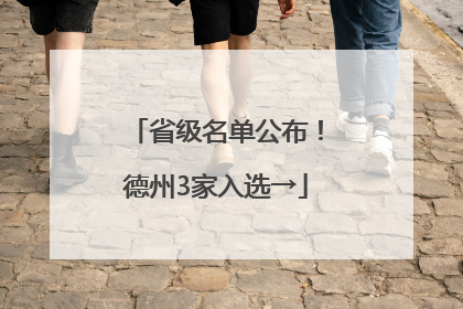 省级名单公布！德州3家入选→