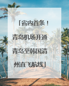 省内首条！青岛机场开通青岛至韩国清州直飞航线