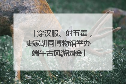 穿汉服、射五毒，史家胡同博物馆举办端午古风游园会