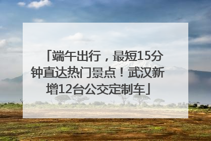 端午出行，最短15分钟直达热门景点！武汉新增12台公交定制车