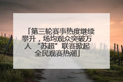 第三轮赛事热度继续攀升，场均观众突破万人 “苏超”联赛掀起全民观赛热潮