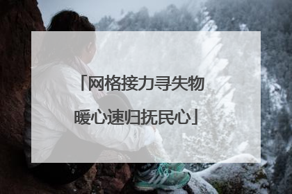 网格接力寻失物 暖心速归抚民心