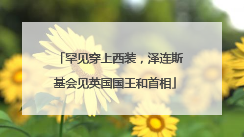罕见穿上西装，泽连斯基会见英国国王和首相
