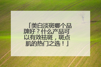 美白淡斑哪个品牌好？什么产品可以有效祛斑，斑点肌的热门之选！