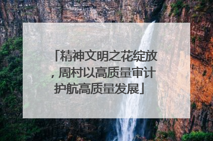 精神文明之花绽放，周村以高质量审计护航高质量发展