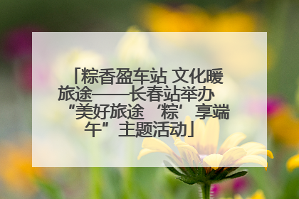 粽香盈车站 文化暖旅途——长春站举办 “美好旅途‘粽’享端午”主题活动