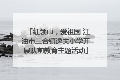 红领巾，爱祖国 江油市三合镇逸夫小学开展队前教育主题活动