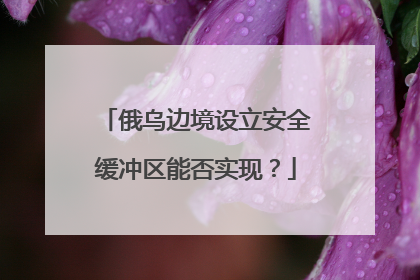 俄乌边境设立安全缓冲区能否实现？