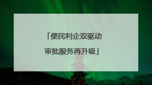 便民利企双驱动 审批服务再升级