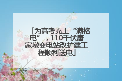 为高考充上“满格电”，110千伏唐家墩变电站改扩建工程顺利送电