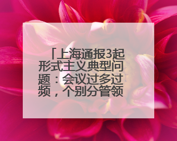 上海通报3起形式主义典型问题：会议过多过频，个别分管领导在某一天同一时段需参加3个会议