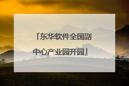 东华软件全国副中心产业园开园