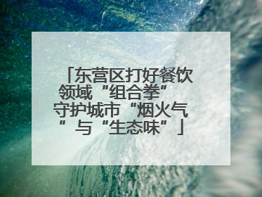 东营区打好餐饮领域“组合拳” 守护城市“烟火气”与“生态味”
