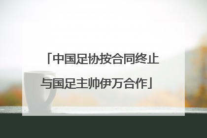 中国足协按合同终止与国足主帅伊万合作