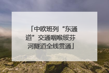中欧班列“东通道”交通咽喉绥芬河隧道全线贯通
