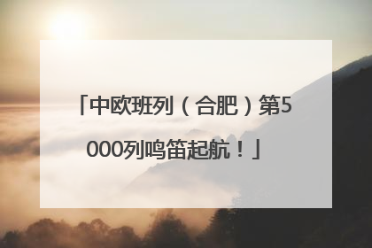 中欧班列（合肥）第5000列鸣笛起航！