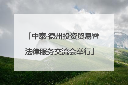 中泰·德州投资贸易暨法律服务交流会举行