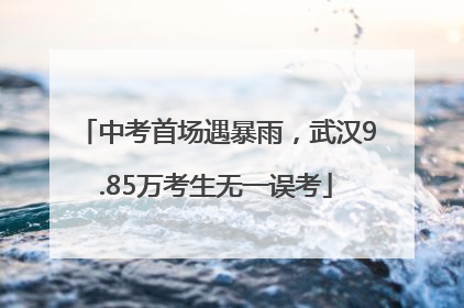 中考首场遇暴雨，武汉9.85万考生无一误考