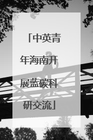 中英青年海南开展蓝碳科研交流