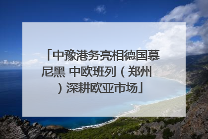 中豫港务亮相德国慕尼黑 中欧班列（郑州）深耕欧亚市场