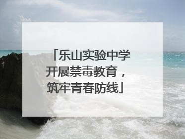 乐山实验中学开展禁毒教育，筑牢青春防线