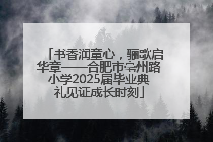 书香润童心，骊歌启华章——合肥市亳州路小学2025届毕业典礼见证成长时刻