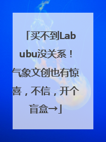 买不到Labubu没关系！气象文创也有惊喜，不信，开个盲盒→